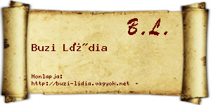 Buzi Lídia névjegykártya